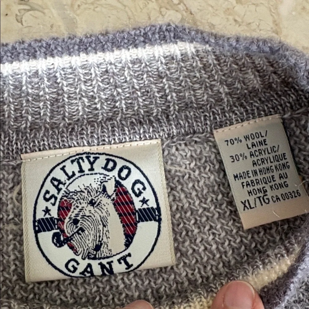 Vintage GANT Salty Dog Wool Blend Sweater – Nordic Pattern – XL - Picture 10 of 10